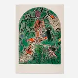 Marc Chagall, The Tribe of Gad (from the Twelve Maquettes of Stained Glass Windows for Jerusalem portfolio), 1964, lithograph in colors on Arches