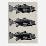 Fish by Andy Warhol, 1983, screenprint in colors on wallpaper, sold Jun 2023