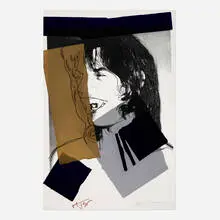 Andy Warhol, Mick Jagger (from the Mick Jagger portfolio), 1975, screenprint in colors on Arches Aquarelle