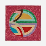 Sinjerli Variation Squared with Colored Ground I by Frank Stella, 1981, offset lithograph and screenprint in colors on Arches Cover, sold Jun 2023
