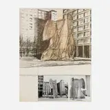 Christo, Wrapped Sylvette, Project for Washington Square Village, New York, offset lithograph in colors with photocollage