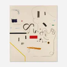 Christian Rosa, Waste no time, spend that cash, 2014, oil, oilstick, charcoal and graphite on canvas