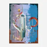 Cui Jie, Bank of China Building #2, 2018, acrylic on canvas