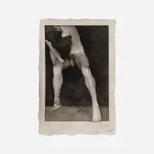 Michael Leonard, Tonal Nude, 1978, watercolor on paper