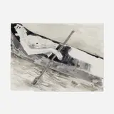 Hernan Bas, Untitled (Rest), 2001, waterbased oil on paper