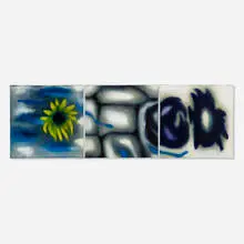 Ross Bleckner, Untitled (triptych), 2005, acrylic on canvas