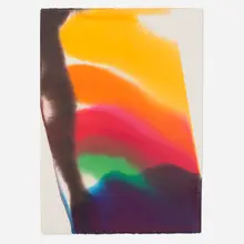 Phenomena Carnac Ledge by Paul Jenkins, 1975, watercolor on paper, sold May 2023