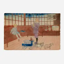 Edward Penfield, Oliver and Walker, c. 1910, ink and watercolor on paper