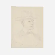 William Allen Rogers, Portrait of Edward Penfield, 1900, graphite on paper