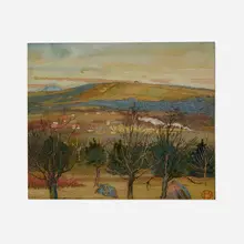 Edward Penfield, The Valley, 1913, watercolor and gouache on paper