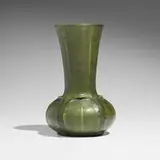 Vase with leaves and buds by Marie Seaman for Grueby Faience Company, sold Jun 2025