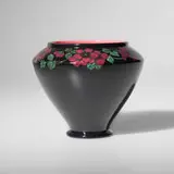 Rare French Red vase with stylized wild roses by Sara Sax for Rookwood Pottery, sold Jun 2025