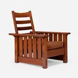 Gustav Stickley, Flat-arm Morris chair, model 332