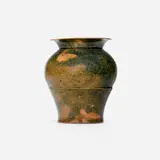 George E. Ohr, Vase, 1895-96, glazed earthenware