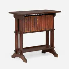 Roycroft, Little Journeys stand, c. 1916, oak