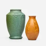 Grueby Faience Company, Vases, set of two