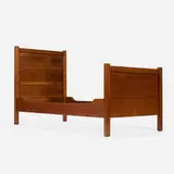 Roycroft, Paneled twin-size bed frame, model 0106
