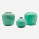 William Day Gates for Teco Pottery, Collection of three vases