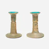 Pewabic Pottery, Candlesticks, pair