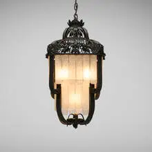 Simonet Frères, Les Orchidées chandelier, c. 1925, patinated wrought iron, molded glass