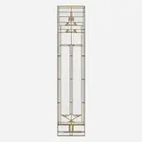 Frank Lloyd Wright, Conservatory window from the Darwin D. Martin House, Buffalo, New York, c. 1903-05, opalescent, iridized and clear glass, brass-plated zinc