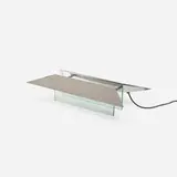 prototype Pietra table lamp by Gae Aulenti and Piero Castiglioni, 1988, chrome-plated steel, glass, sold Jul 2017