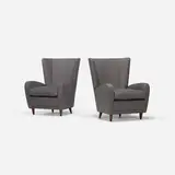 Paolo Buffa, pair of lounge chairs from the Hotel Bristol, Merano