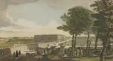 Jacques Rigaud, Untitled, 1712-1760) Bombay on the Malabar Coast hand-coloured engraving