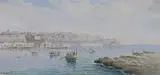 Gaetano D'Esposito, Untitled, watercolour and gouache each 11 x 23cm (2)