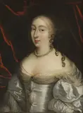Jacob Huysmans, Untitled, in a silver dress and pearl necklace oil on canvas 63 x 49.5cm