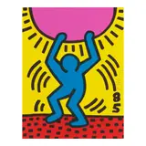 Keith Haring, International Youth Year (Littman p.37), 1985, Lithograph in colors on wove paper