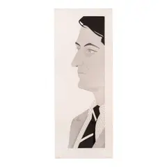 John Ashbery (Cantz 188) by Alex Katz, 1986, Aquatint on wove paper, sold Apr 2026