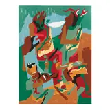 Jacob Lawrence, Celebration of Heritage (Nesbett L92-1), 1992, Lithograph in colors on wove paper
