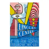 Roy Lichtenstein, Lincoln Center Poster (Corlett 41), 1966, Screenprint in colors on silver foil