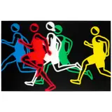 Julian Opie, Men Sprinters 2, from Sprinters, 2024, Lenticular acrylic panel in colors mounted on acrylic