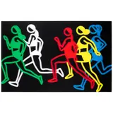 Julian Opie, Woman Sprinters 1, from Sprinters, 2024, Lenticular acrylic panel in colors mounted on acrylic