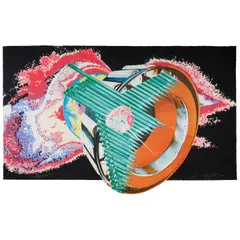 James Rosenquist, Space Dust, from Welcome to the Water Planet (Glenn 219), 1989, Pressed paper pulp with lithographic collage in colors on TGL handmade and Rives BFK papers