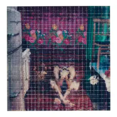 Lucas Samaras, Photo-Transformation (Seated Figure), 1976, Unique manipulated Polaroid SX-70 print; dated '7/2/76' in ink on the reverse