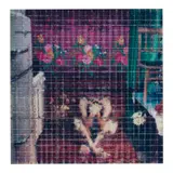 Lucas Samaras, Photo-Transformation (Seated Figure), 1976, Unique manipulated Polaroid SX-70 print; dated '7/2/76' in ink on the reverse