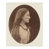Julia Margaret Cameron, Hatty Campbell, 1868, Albumen print from wet collodion glass negative; mounted, a Thackrey & Robertson gallery label on the reverse