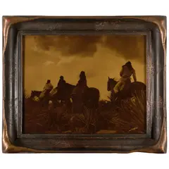 The Storm - Apache by Edward S. Curtis, 1906, Orotone, probably printed before 1920; signed in the negative, presented in its original Curtis Studio pie crust-style f, sold Apr 2026