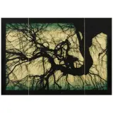 Doug and Mike Starn, Structure of Thought 30, 2013-21, Inkjet print on Thai mulberry paper and tissue papers with beeswax, encaustic, and varnish; mounted