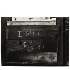 Helen Levitt, Untitled (I Am A Killer), c. 1940, Gelatin silver print; signed and annotated in pencil on the reverse