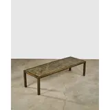 'Spring Festival' Coffee Table by Philip and Kelvin Laverne, patinated and engraved bronze and pewter over wood with hand-painted enamels, engraved facsimile signature 'Philip Kelvi, sold Mar 2026