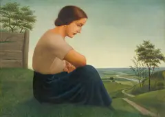 Ausschauende by Georg Schrimpf, 1925, Öl auf Leinwand, sold Jun 2017