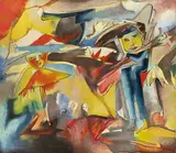 Hannah Höch, Regenschirmmännchen (oder: Der Regenschirmsammler)