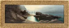 Karl Wilhelm Diefenbach, Nächtliches Bad bei den Faraglioni, 1907, Öl auf Leinwand