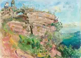 Max Slevogt, Pfalzlandschaft – Der Felsen von Neukastel, 1917, Öl auf Leinwand