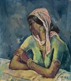 Karl Hofer, Hindu-Mädchen“ („Hindufrau“)