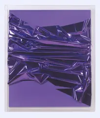 Anselm Reyle, Ohne Titel, 2007, Folie und Acryl auf Leinwand in Acrylglasbox